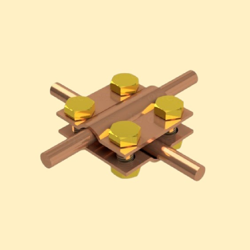 Cross connector 4-hole 2-plate /CU/ (KBH-SO-AH01102)