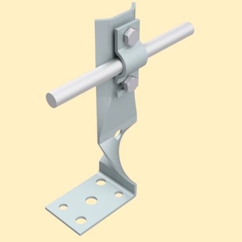 Angled clamp with twist plate H14cm /OC/