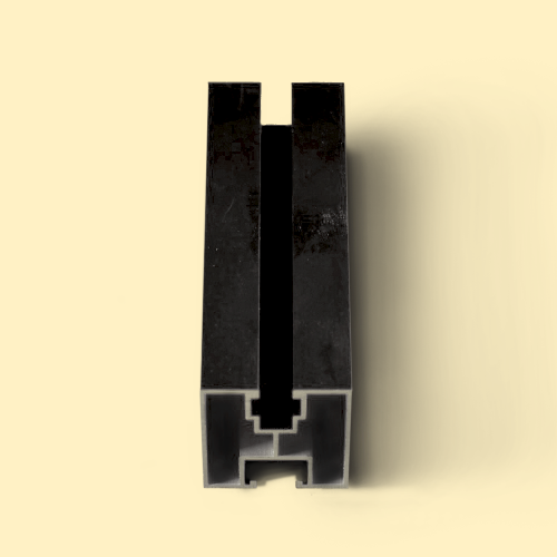 Aluminum Profile 40x40 (1243) for hexagonal screw L-6650 black Anodized