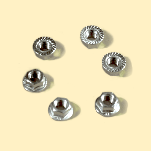 Hexagonal Flange Nuts DIN 6923 with Serrated Flange - M10