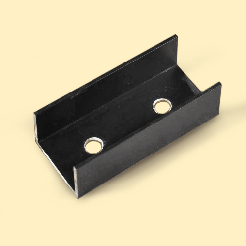 Black anodized profile connector