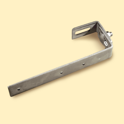 Adjustable J-type mounting hook grade 1.4016