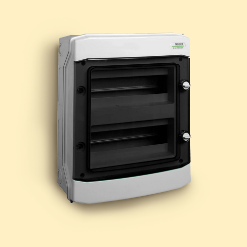Plastikgehäuse zur Aufputzmontage, IP 65, 2 Reihen, 2x12 Module / 101495 (KBH-PV-200-101495)