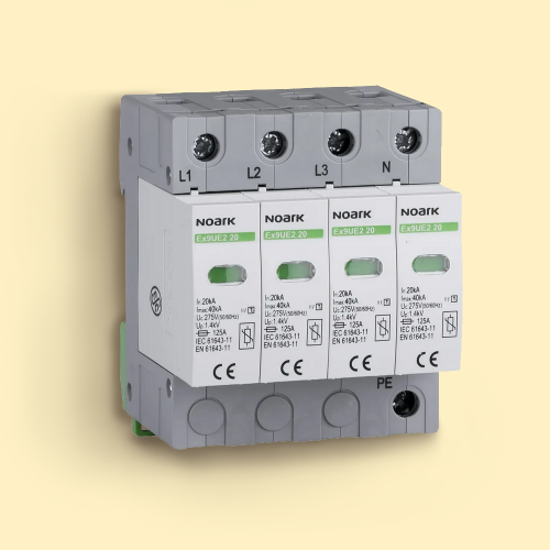 Surge protector, type II, 275 V AC, 20 kA, replaceable cartridge, 4-pole (KBH-PV-200-103357)