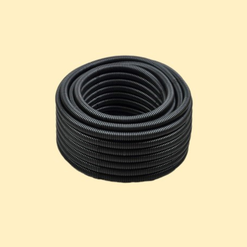 Flexible corrugated PVC/UV pipe with a pilot